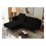 Narożnik SALENTO L - uniwersalny - czarny, boucle