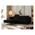 Narożnik SALENTO L - uniwersalny - czarny, boucle