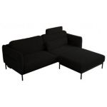 Narożnik SALENTO L - uniwersalny - czarny, boucle