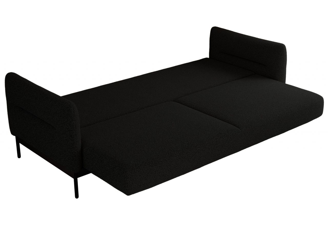 Narożnik SALENTO L - uniwersalny - czarny, boucle