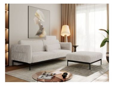 Narożnik SALENTO L - uniwersalny - beżowy, sztruks