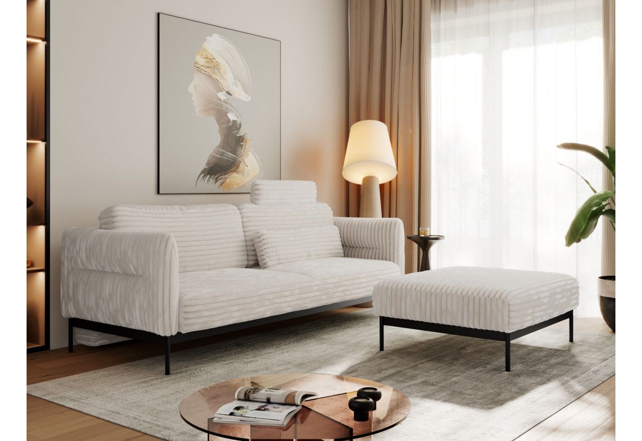 Narożnik SALENTO L - uniwersalny - beżowy, sztruks