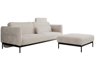 Narożnik SALENTO L - uniwersalny - beżowy, sztruks