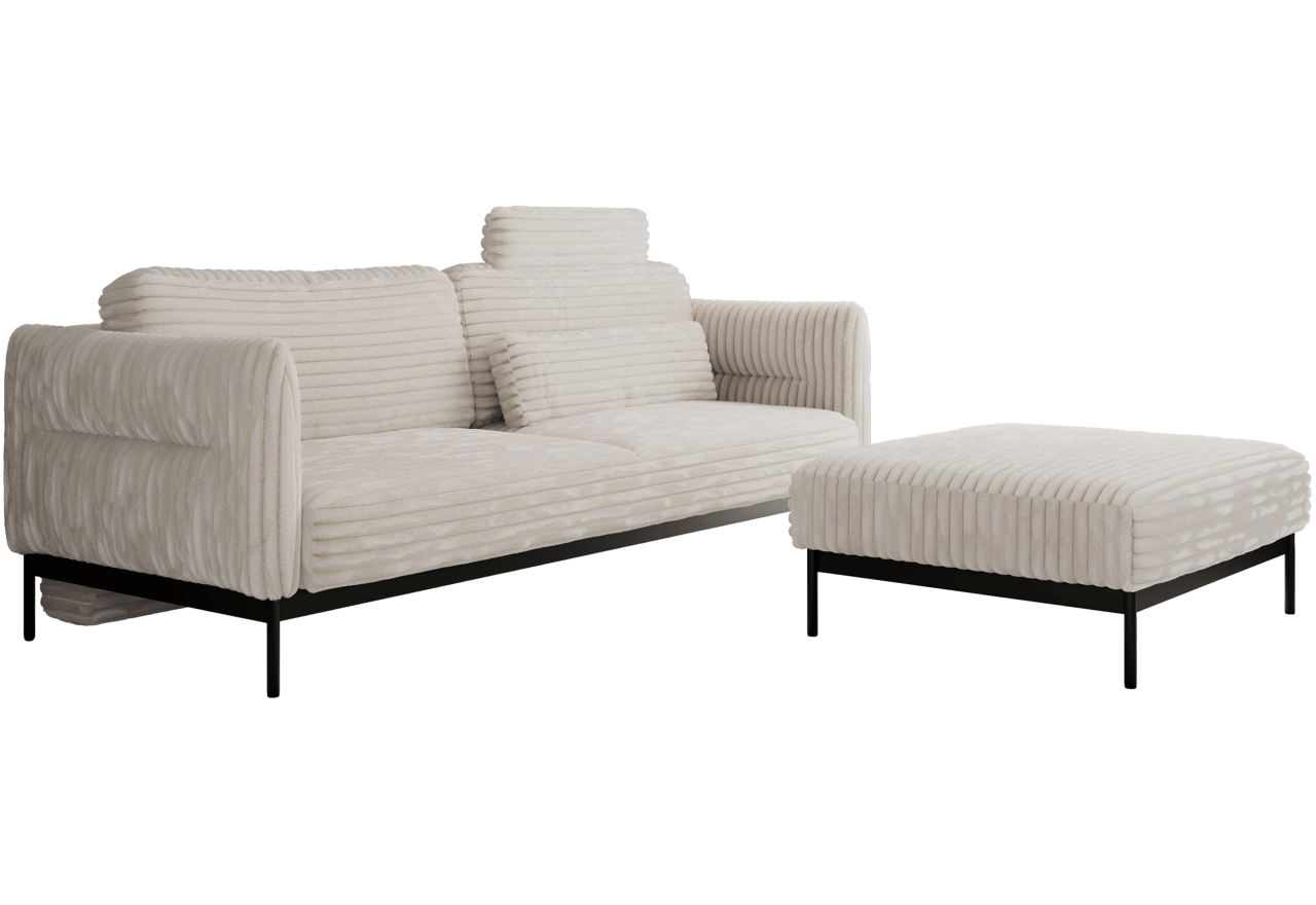 Narożnik SALENTO L - uniwersalny - beżowy, sztruks