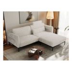 Narożnik SALENTO L - uniwersalny - beżowy, sztruks