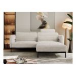 Narożnik SALENTO L - uniwersalny - beżowy, sztruks