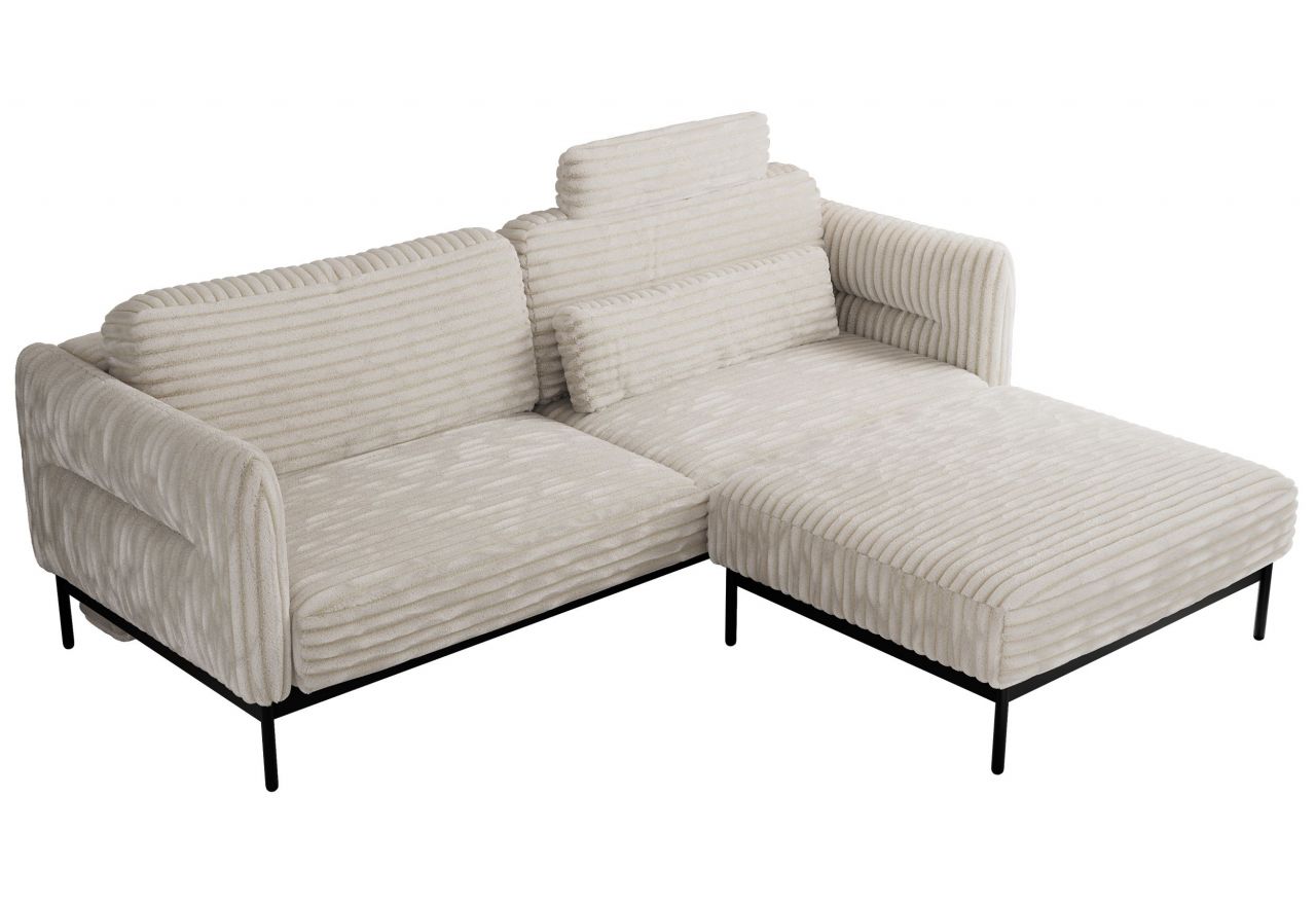 Narożnik SALENTO L - uniwersalny - beżowy, sztruks