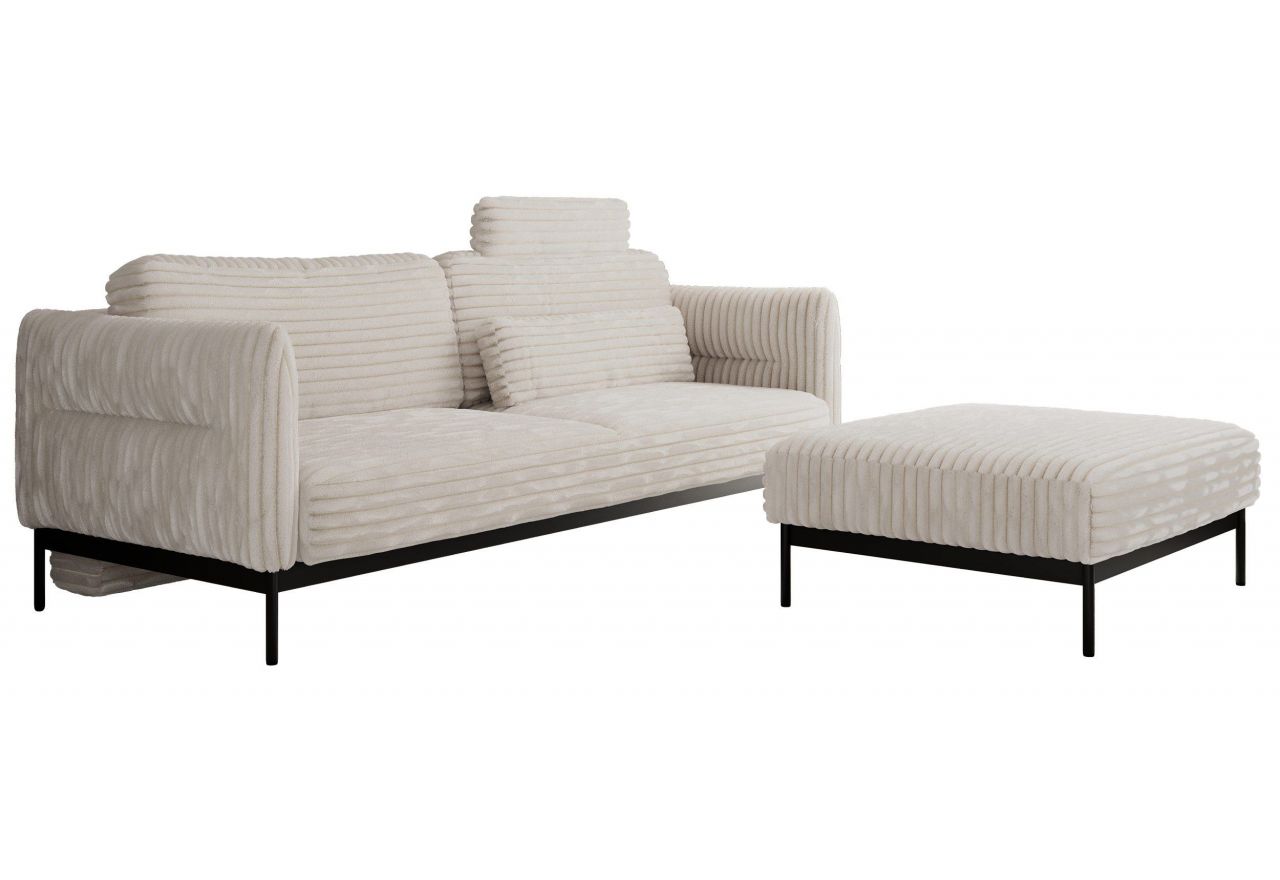 Narożnik SALENTO L - uniwersalny - beżowy, sztruks