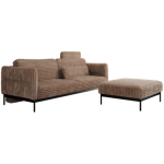 Narożnik SALENTO L - uniwersalny - brązowy, sztruks