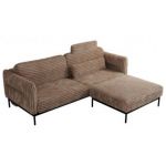 Narożnik SALENTO L - uniwersalny - brązowy, sztruks