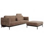 Narożnik SALENTO L - uniwersalny - brązowy, sztruks