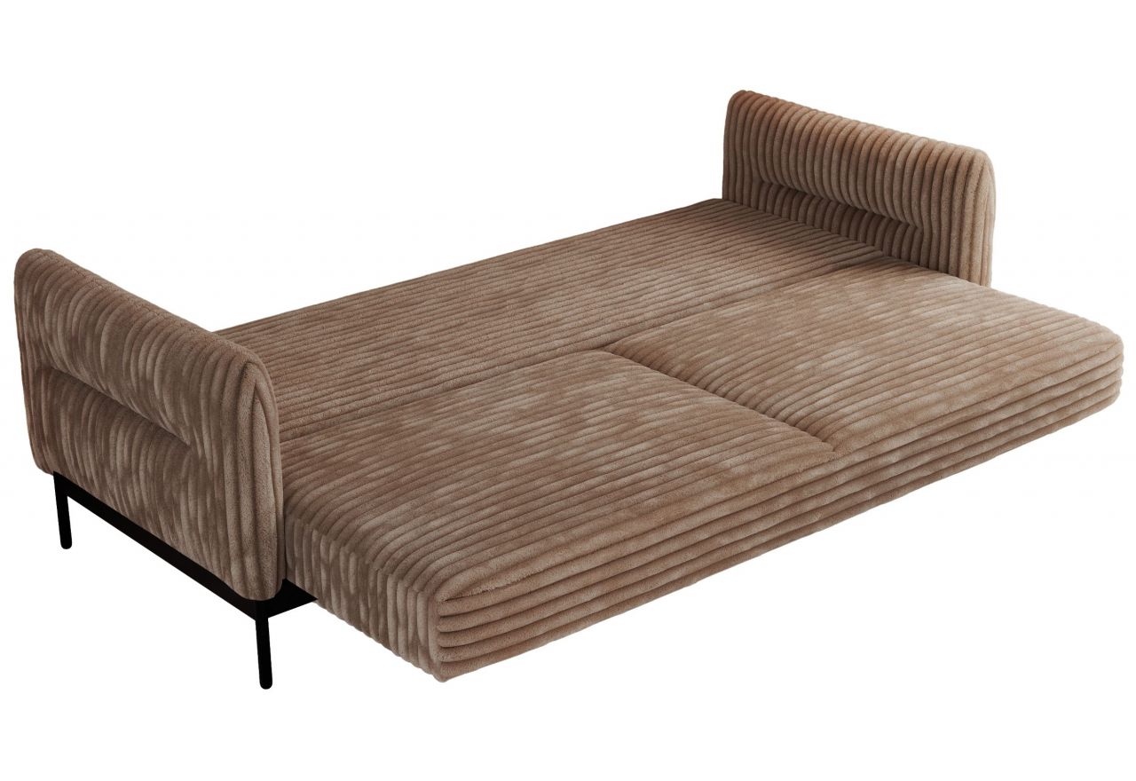 Narożnik SALENTO L - uniwersalny - brązowy, sztruks