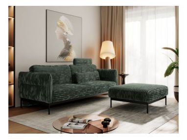 Narożnik SALENTO L - uniwersalny - ciemnozielony, sztruks