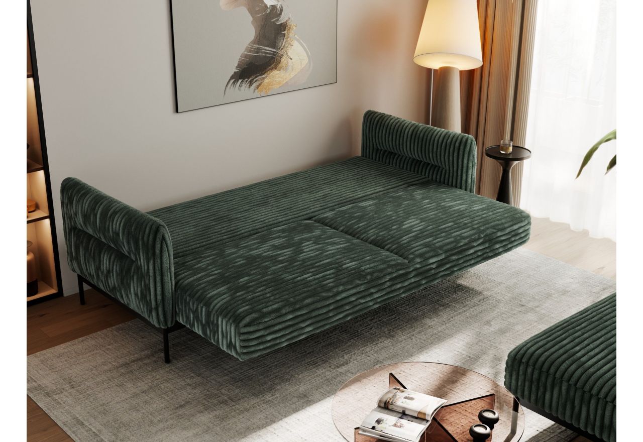 Narożnik SALENTO L - uniwersalny - ciemnozielony, sztruks