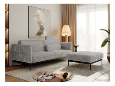 Narożnik SALENTO L - uniwersalny - jasnoszary, sztruks