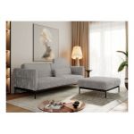 Narożnik SALENTO L - uniwersalny - jasnoszary, sztruks