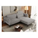 Narożnik SALENTO L - uniwersalny - jasnoszary, sztruks