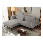 Narożnik SALENTO L - uniwersalny - jasnoszary, sztruks