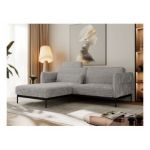 Narożnik SALENTO L - uniwersalny - jasnoszary, sztruks