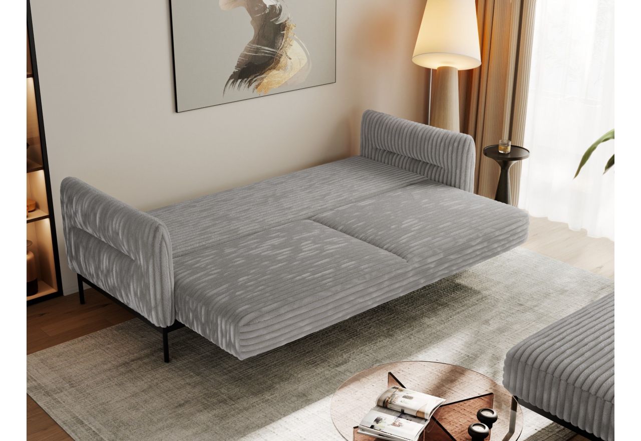 Narożnik SALENTO L - uniwersalny - jasnoszary, sztruks