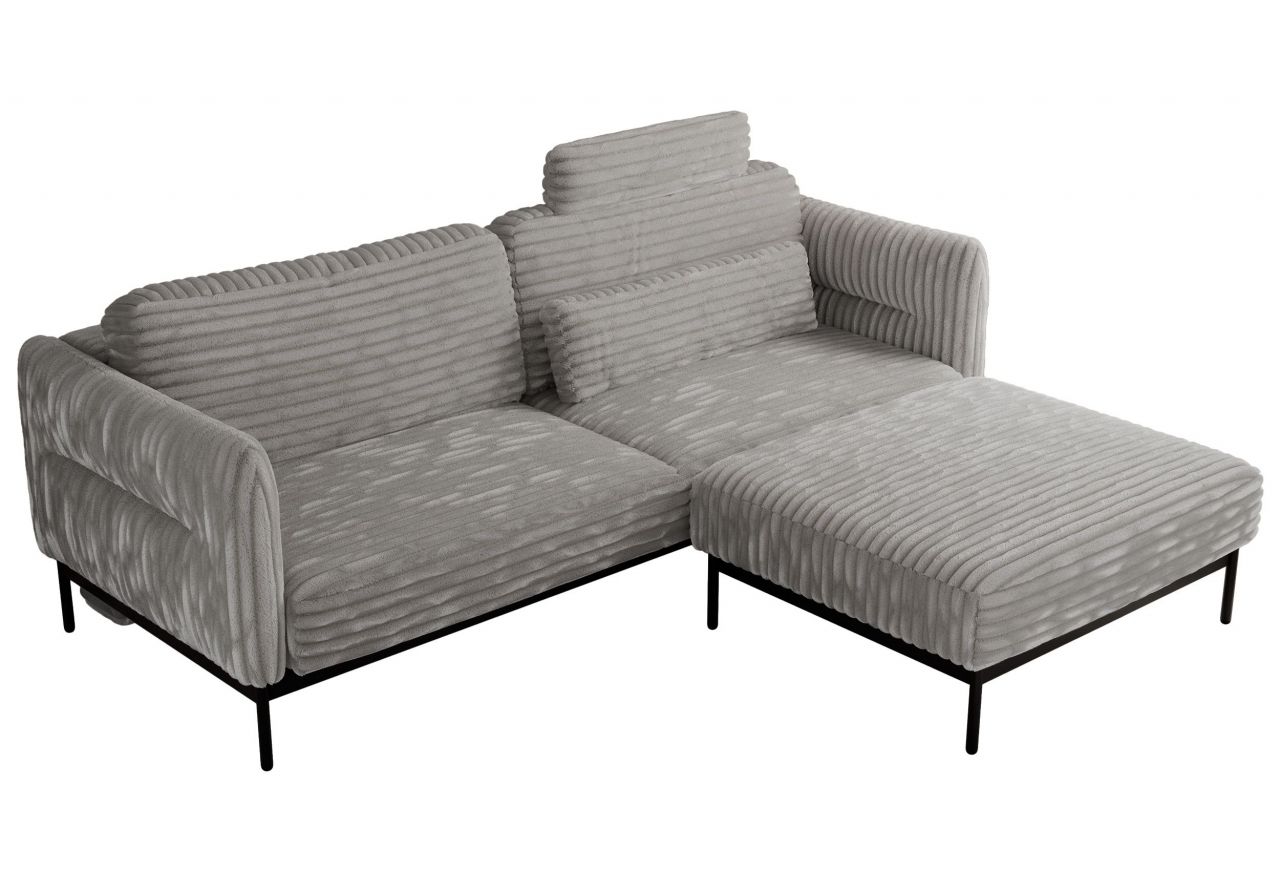 Narożnik SALENTO L - uniwersalny - jasnoszary, sztruks