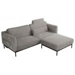 Narożnik SALENTO L - uniwersalny - jasnoszary, sztruks