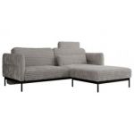 Narożnik SALENTO L - uniwersalny - jasnoszary, sztruks