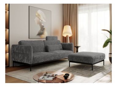 Narożnik SALENTO L - uniwersalny - szary, sztruks