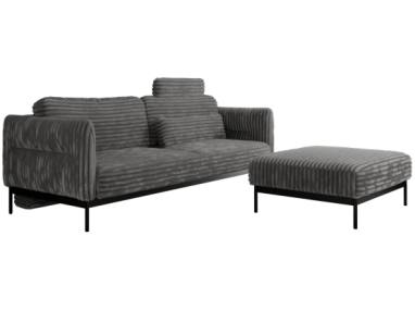 Narożnik SALENTO L - uniwersalny - szary, sztruks