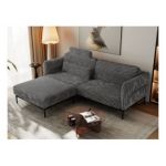 Narożnik SALENTO L - uniwersalny - szary, sztruks