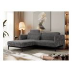 Narożnik SALENTO L - uniwersalny - szary, sztruks