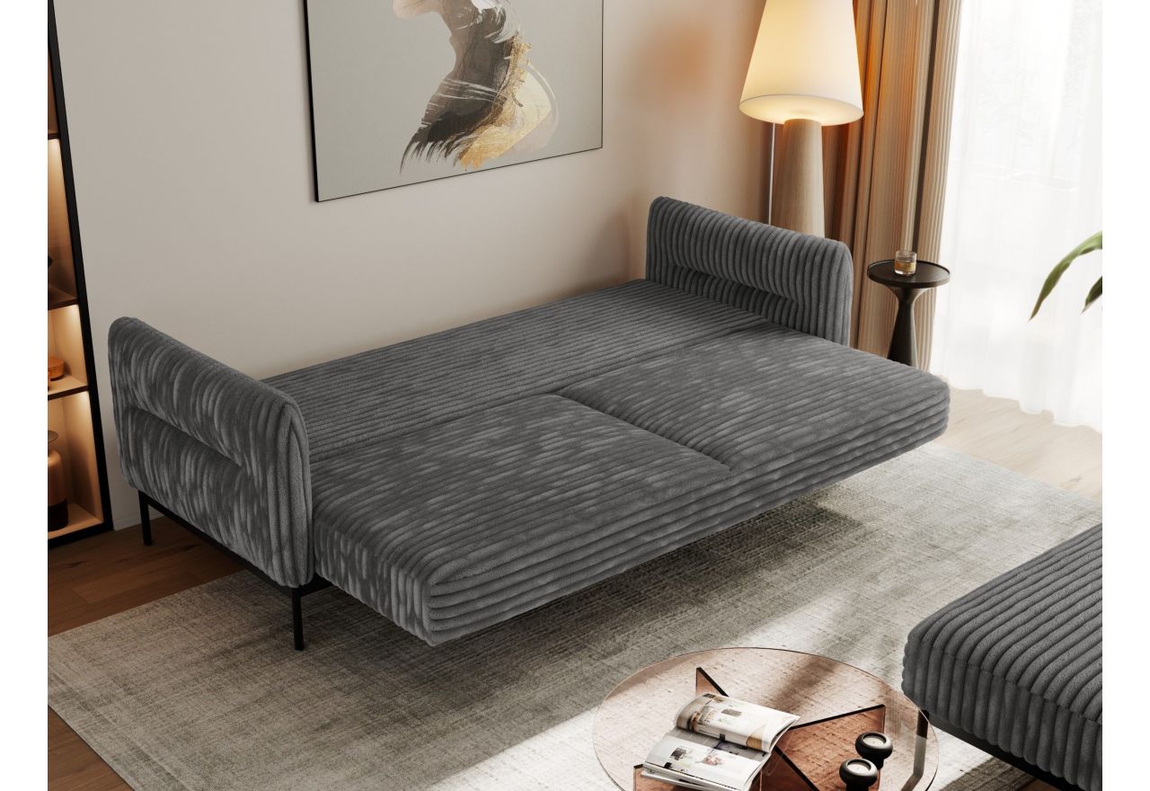 Narożnik SALENTO L - uniwersalny - szary, sztruks