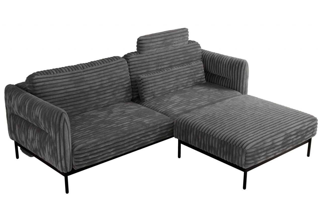 Narożnik SALENTO L - uniwersalny - szary, sztruks