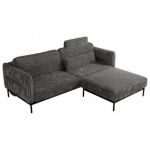 Narożnik SALENTO L - uniwersalny - szary, sztruks