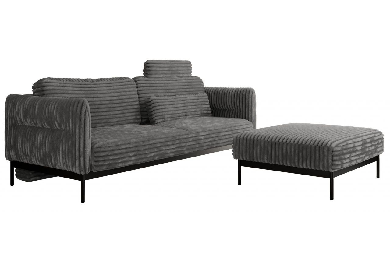 Narożnik SALENTO L - uniwersalny - szary, sztruks