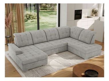 Narożnik MADRITO U - strona prawa - jasnoszary, struktura