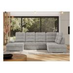 Narożnik MADRITO U - strona prawa - jasnoszary, struktura