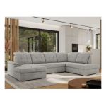 Narożnik MADRITO U - strona prawa - jasnoszary, struktura