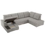 Narożnik MADRITO U - strona prawa - jasnoszary, struktura