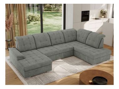 Narożnik MADRITO U - strona prawa - szary, struktura