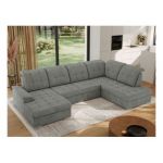 Narożnik MADRITO U - strona prawa - szary, struktura