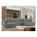 Narożnik MADRITO U - strona prawa - szary, struktura