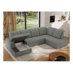 Narożnik MADRITO U - strona prawa - szary, struktura