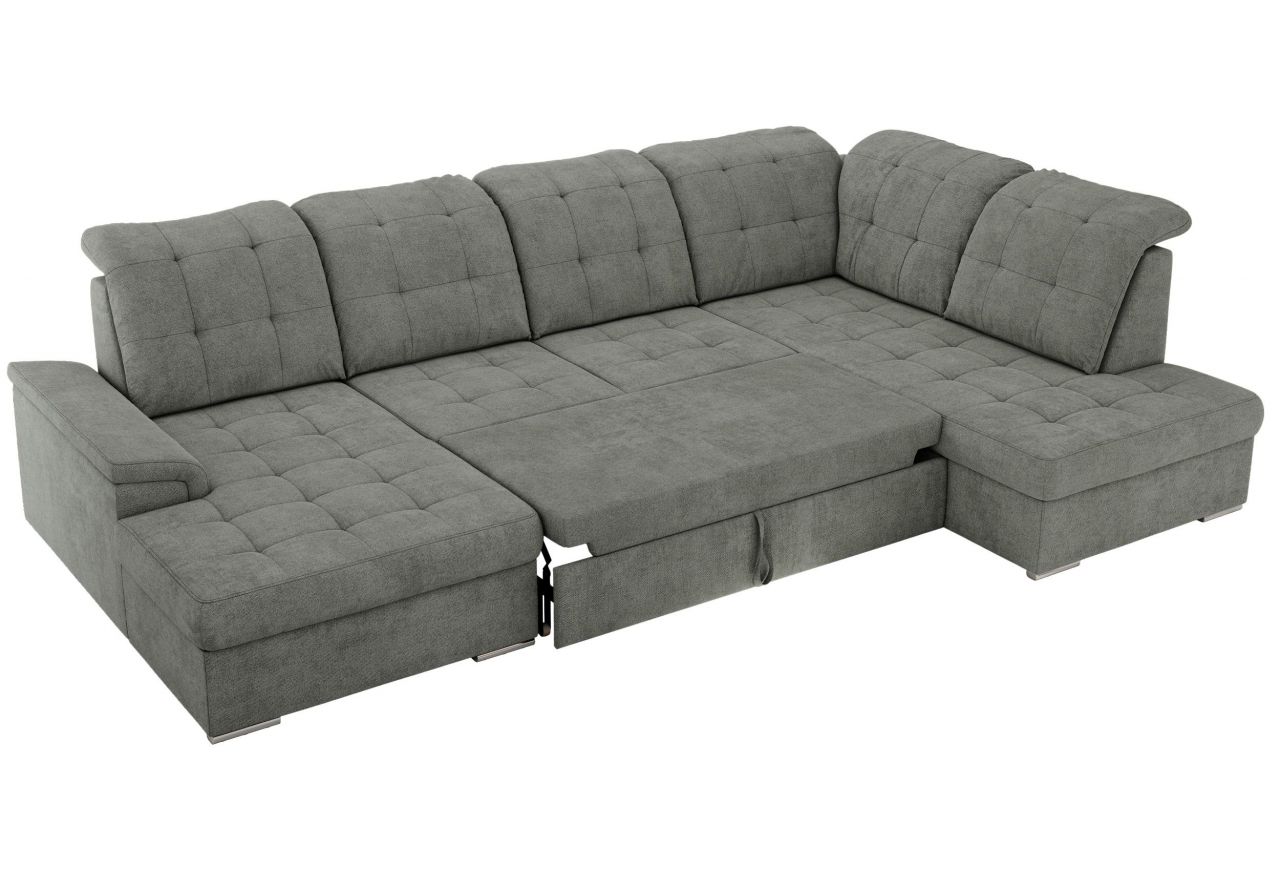 Narożnik MADRITO U - strona prawa - szary, struktura