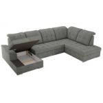 Narożnik MADRITO U - strona prawa - szary, struktura