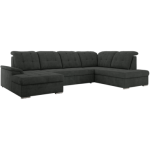 Narożnik MADRITO U - strona prawa - ciemnoszary, struktura