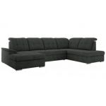 Narożnik MADRITO U - strona prawa - ciemnoszary, struktura