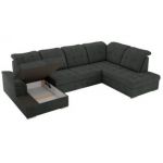 Narożnik MADRITO U - strona prawa - ciemnoszary, struktura