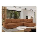 Narożnik MADRITO U - strona prawa - pomarańczowy, struktura