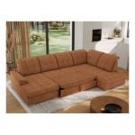 Narożnik MADRITO U - strona prawa - pomarańczowy, struktura